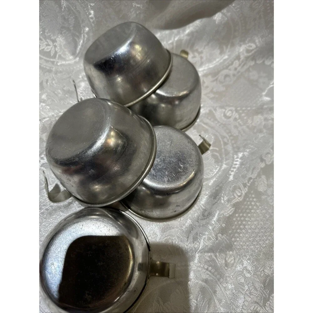 Vintage Aluminum Camping Cups Set 5